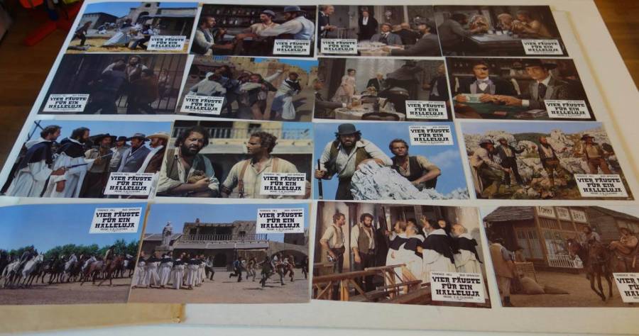 Vier Fäuste für ein Halleluja originaler deutscher Aushangfotosatz (R80s)